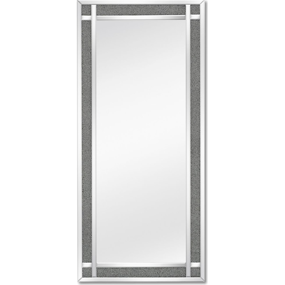 crystal mirrored floor mirror   
