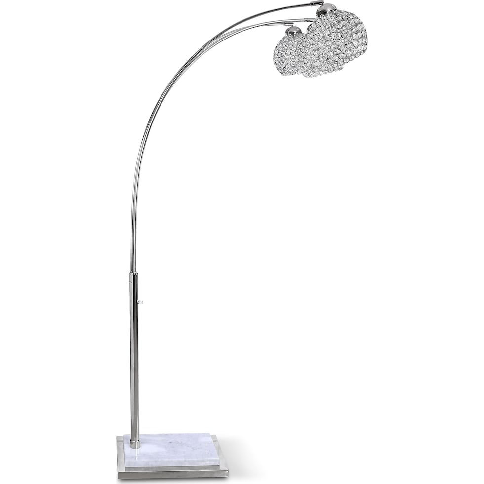 crystal silver floor lamp   