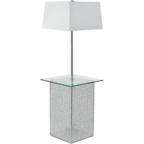 crystal silver floor lamp   