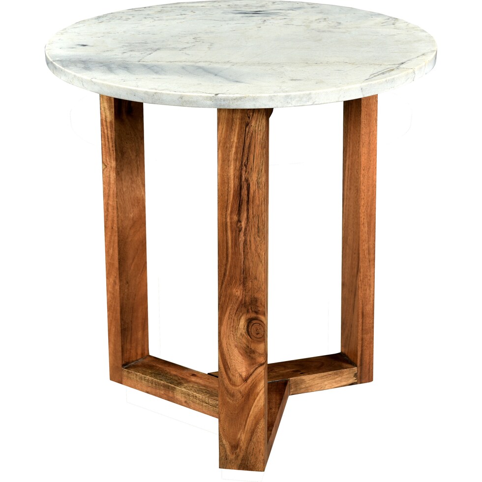 cuccina acacia white end table   