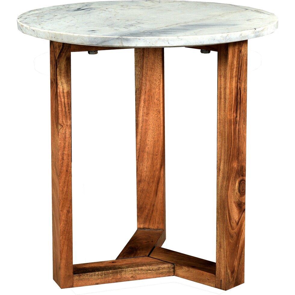 cuccina acacia white end table   