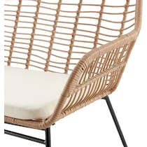 cumberland tan cream outdoor loveseat set   
