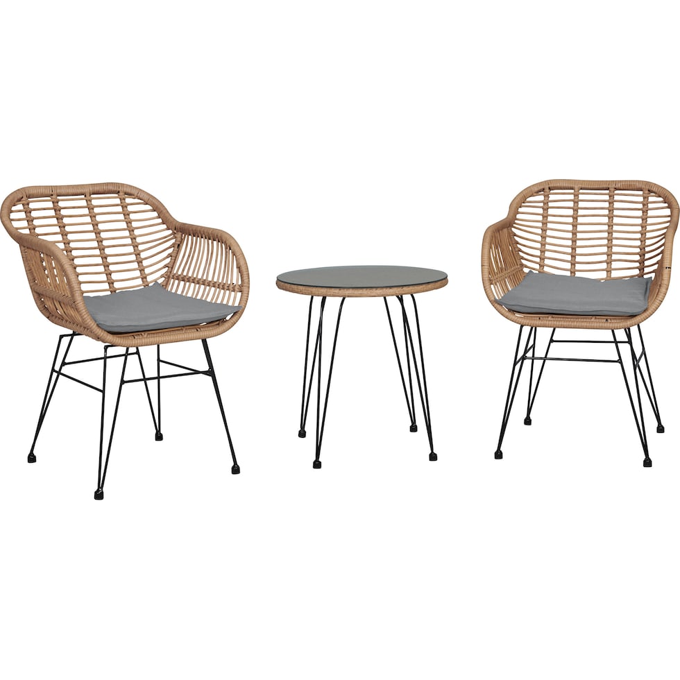 cumberland tan gray outdoor chair set   