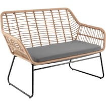 cumberland tan gray outdoor loveseat set   