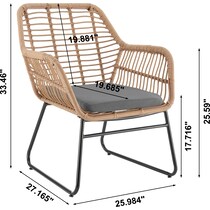 cumberland tan gray outdoor loveseat set   