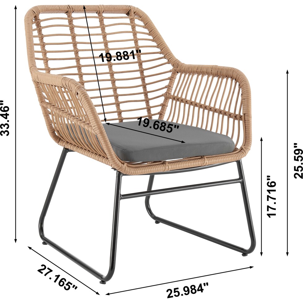cumberland tan gray outdoor loveseat set   