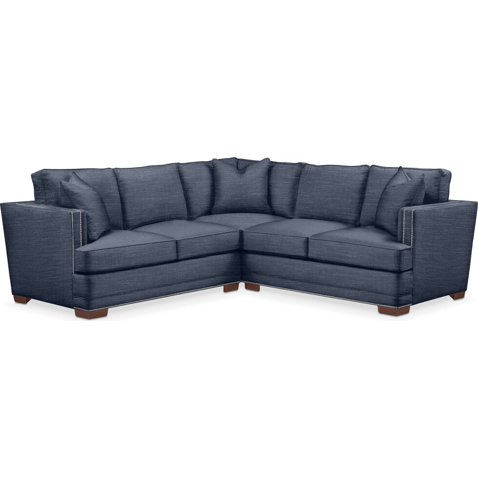 curious eclipse  pc sectional with left facing loveseat   