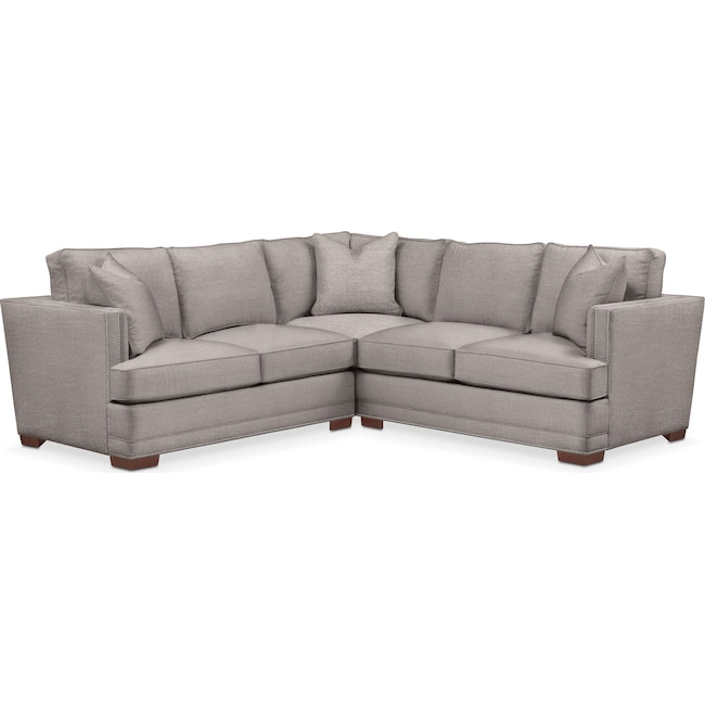 Living Room Furniture - Arden 2-Piece Small Sectional