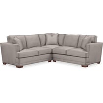 curious silver pine  pc sectional with left facing loveseat   