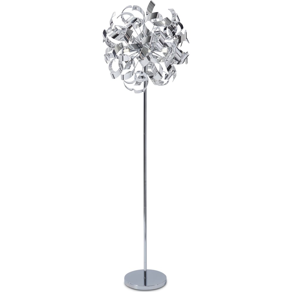 curls silver floor lamp   