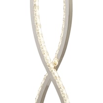 curve crystal silver floor lamp   