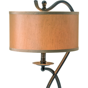 Curved Bronze Table Lamp