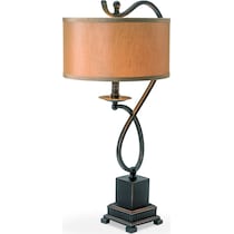 curved bronze black table lamp   