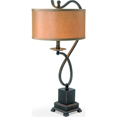 Curved Bronze Table Lamp