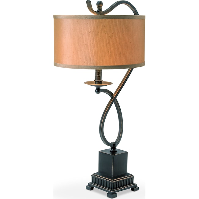 Home Accessories - Curved Bronze Table Lamp