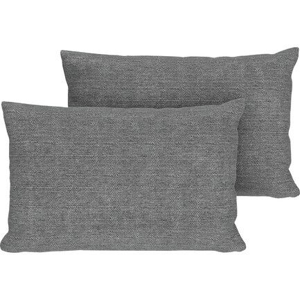2-Pack Custom 14" x 22" Pillows - Depalma Charcoal