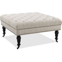 cynthia white ottoman   