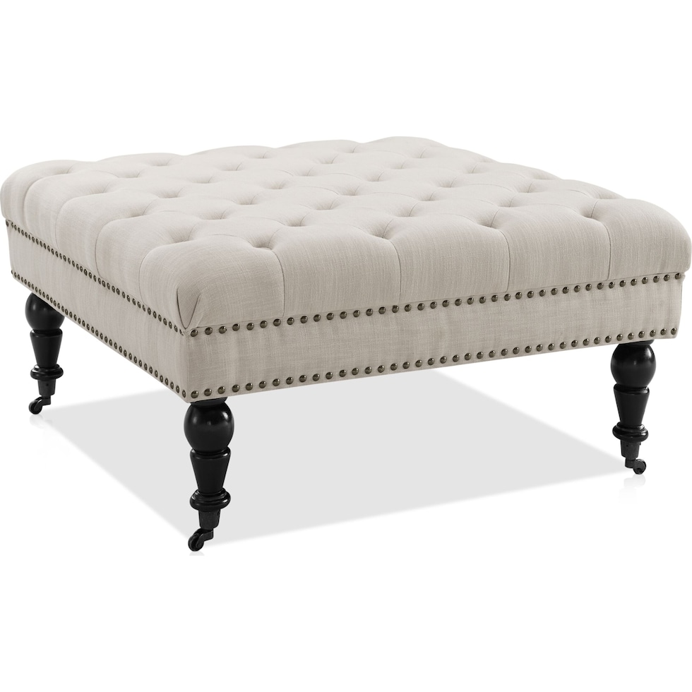 cynthia white ottoman   