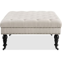 cynthia white ottoman   