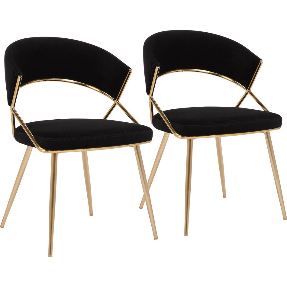 cyntia black  pack chairs   