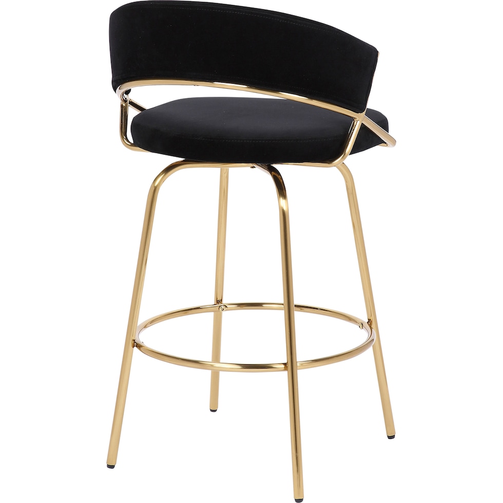 cyntia black counter height stool   