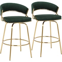 cyntia green counter height stool   