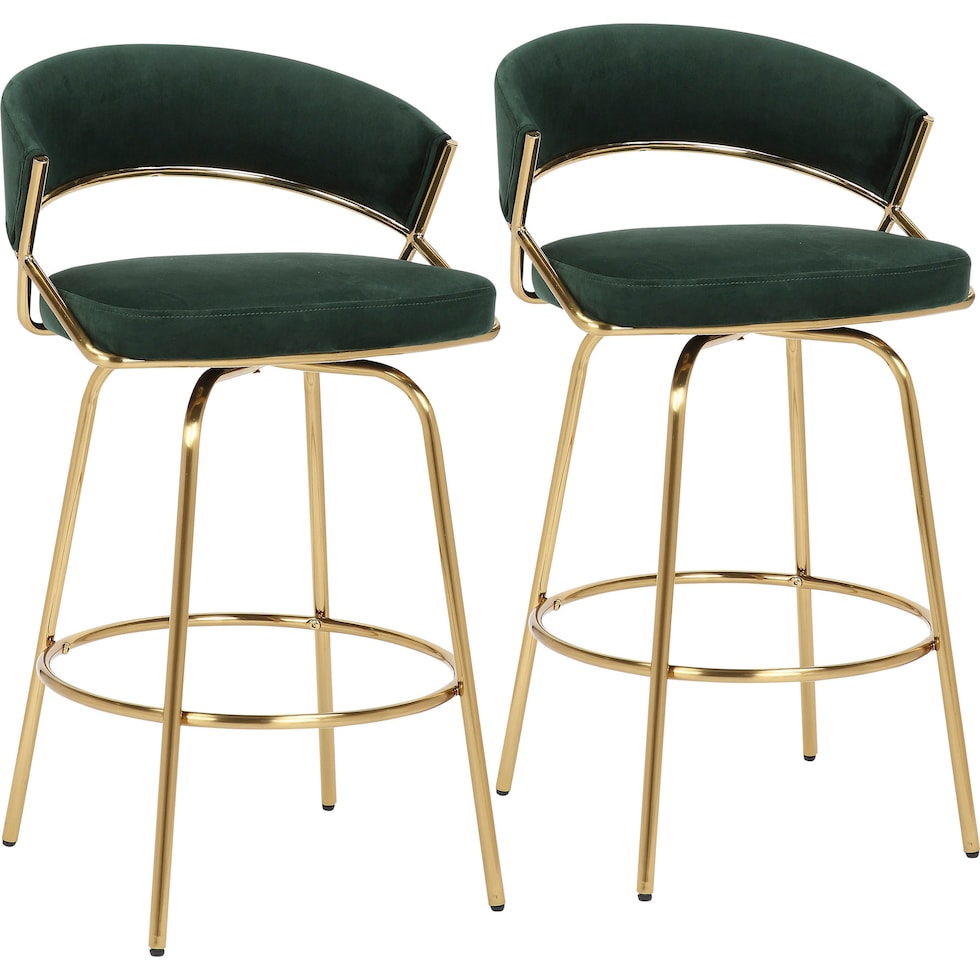 cyntia green counter height stool   