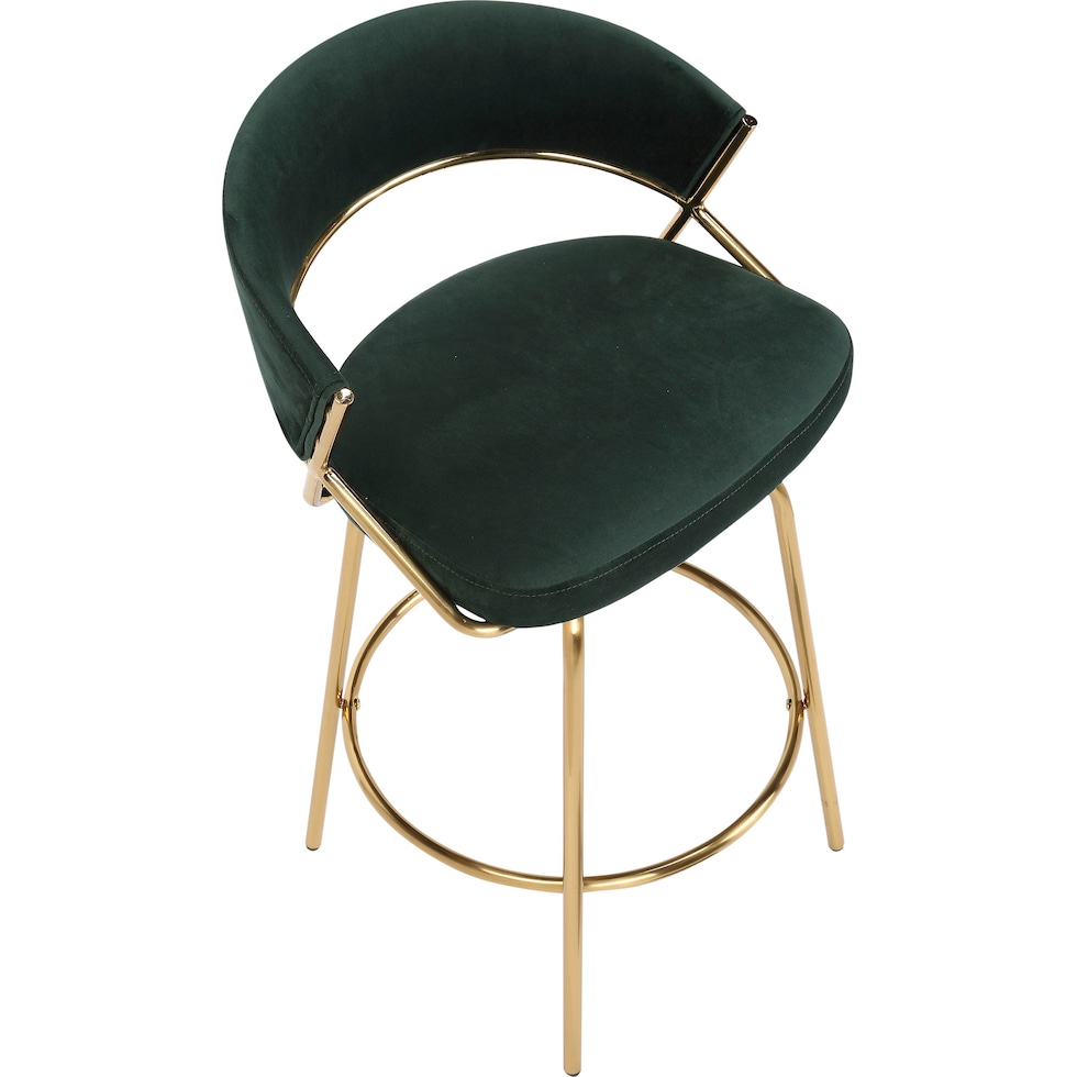 cyntia green counter height stool   