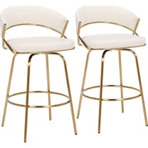 cyntia white counter height stool   
