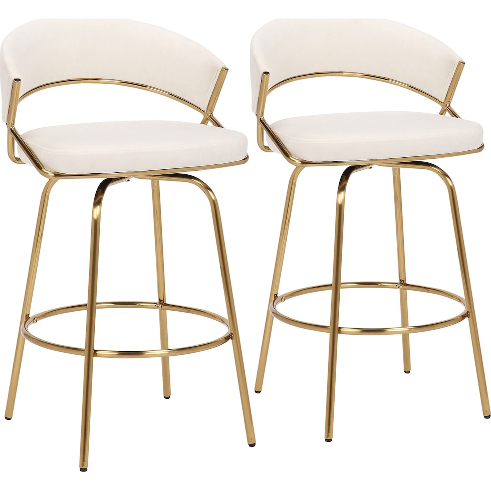 cyntia white counter height stool   