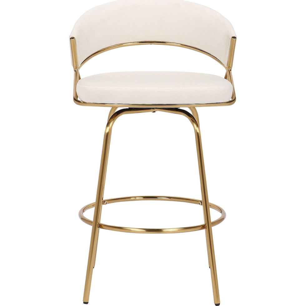 cyntia white counter height stool   