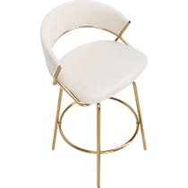 cyntia white counter height stool   
