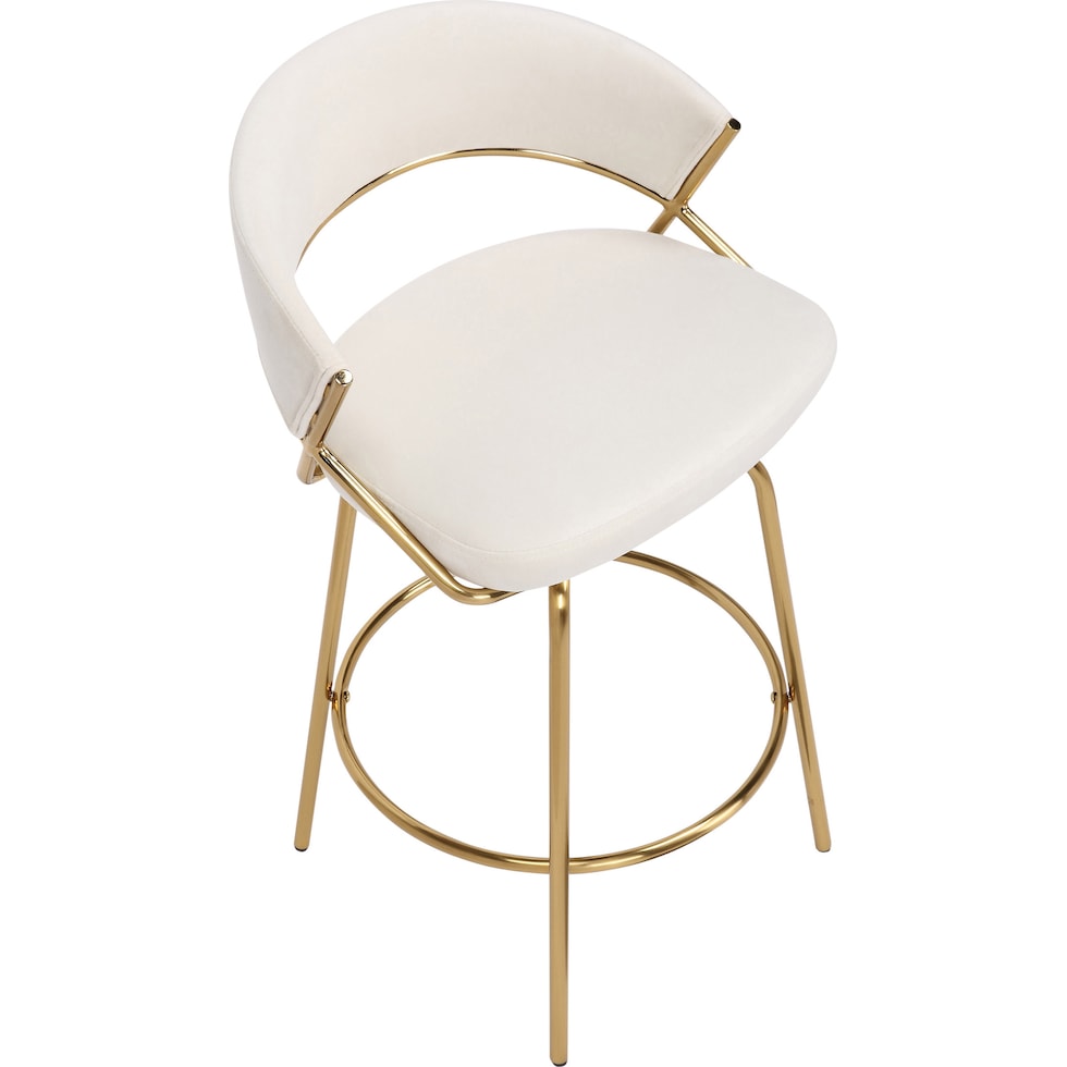cyntia white counter height stool   