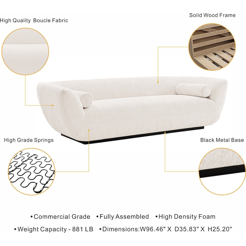 cypress cream sofa   