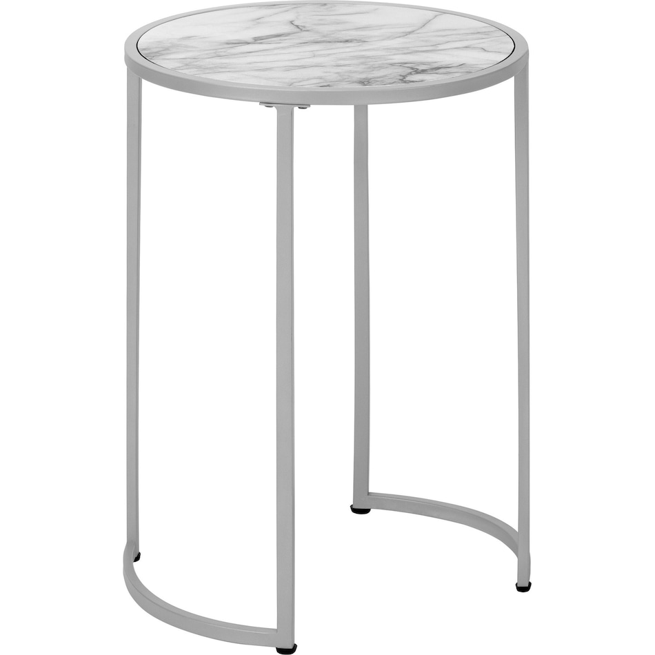 cyprian white accent table   