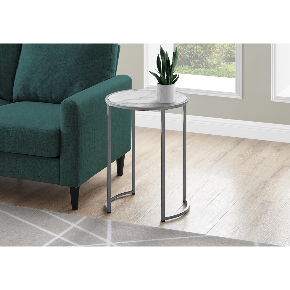 cyprian white accent table   