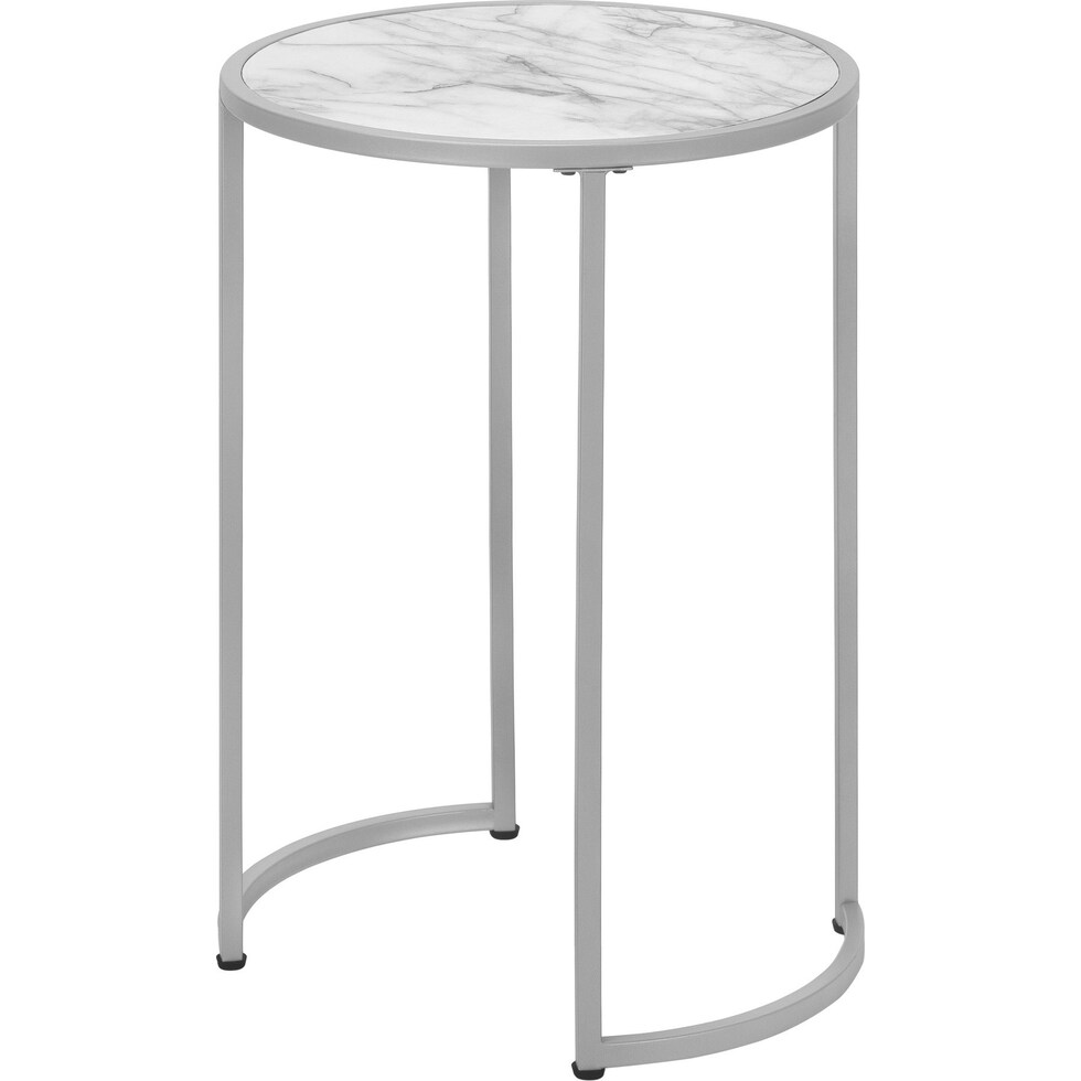 cyprian white accent table   