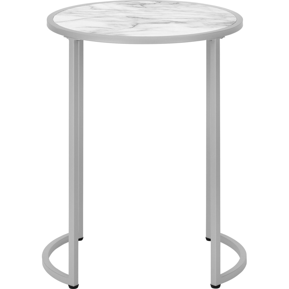 cyprian white accent table   