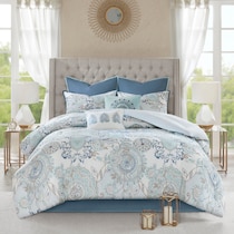 cyrene blue california king bedding set   