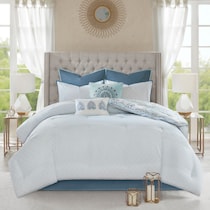 cyrene blue california king bedding set   