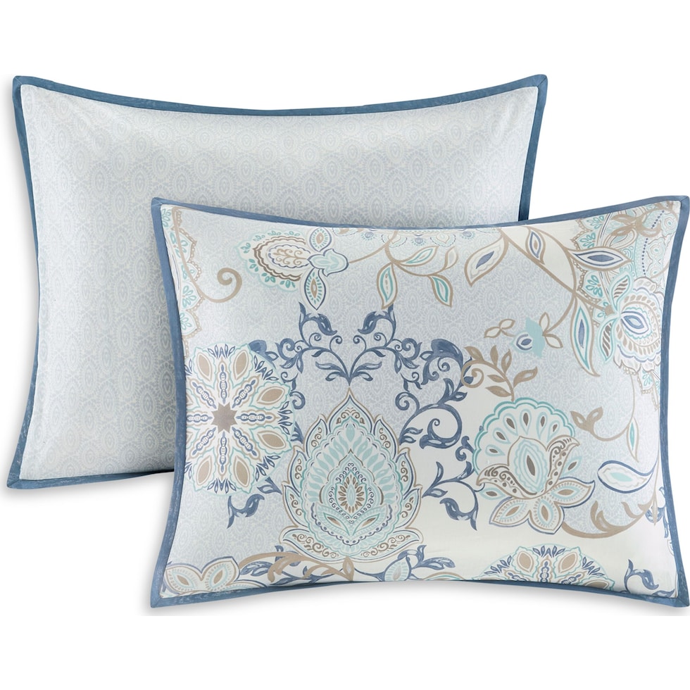 cyrene blue california king bedding set   