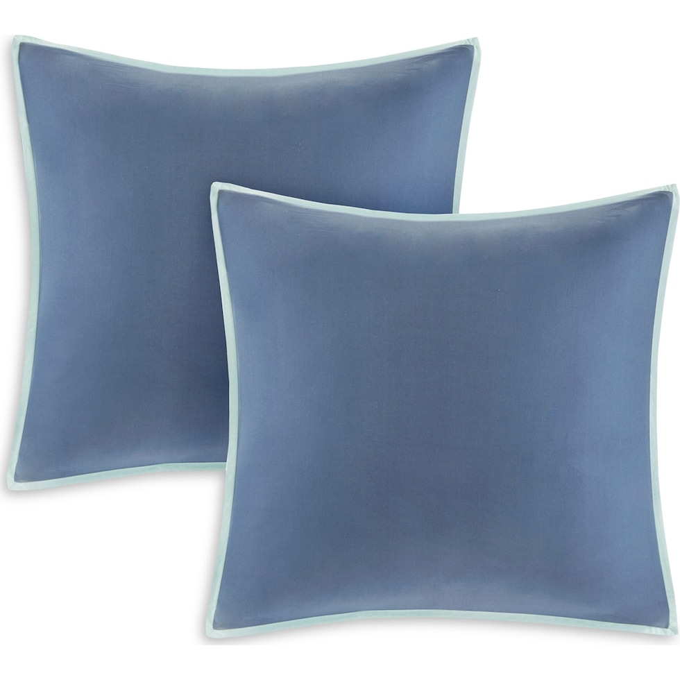 cyrene blue queen bedding set   