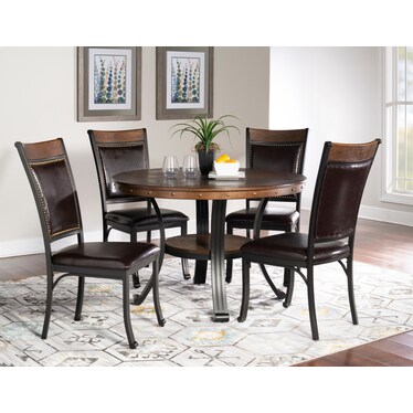 Cyril Dining Table and 4 Dining Chairs