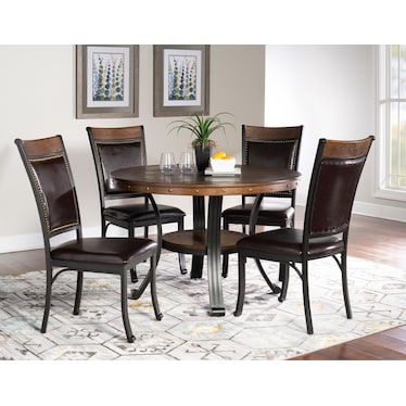 Cyril Dining Table and 4 Dining Chairs