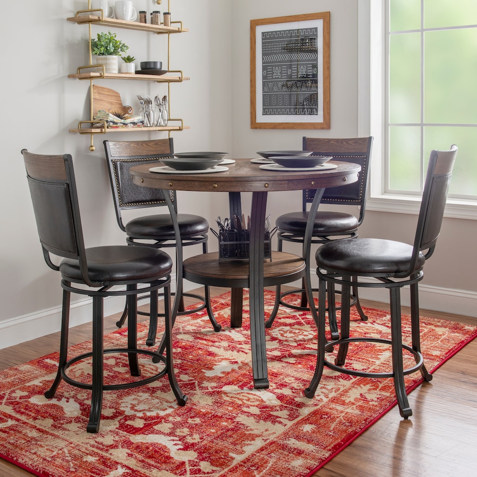 cyril dark brown  pc dining room   