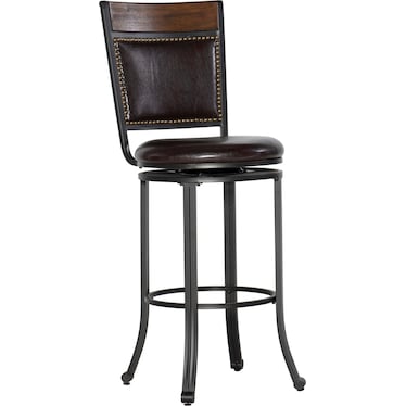 Cyril Swivel Bar Stool - Brown