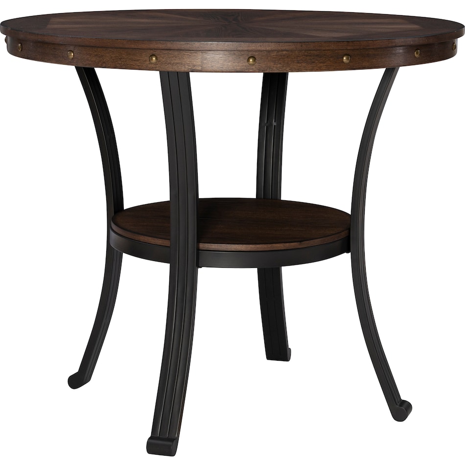 cyril dark brown counter height dining table   
