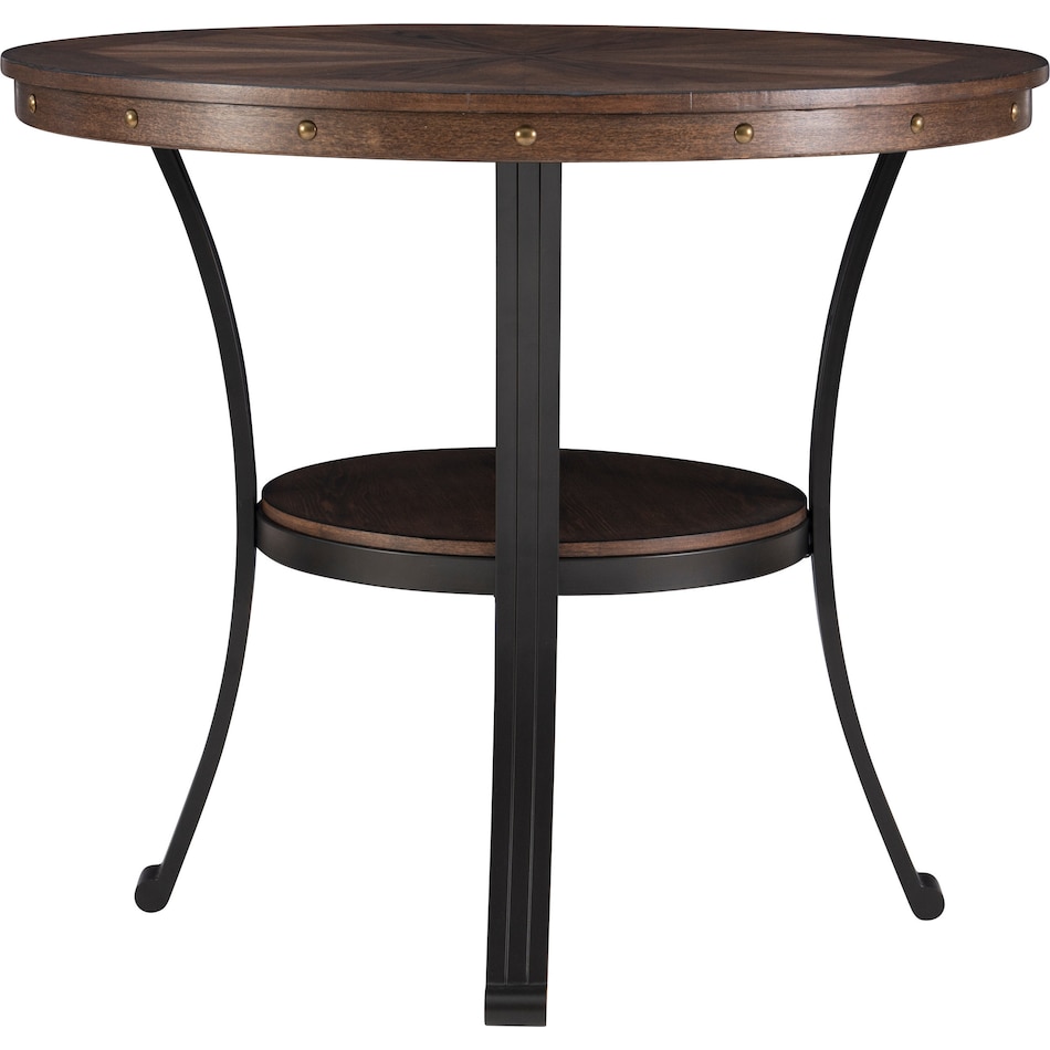 cyril dark brown counter height dining table   