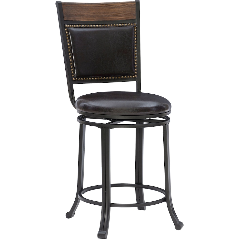 cyril dark brown counter height stool   