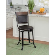 cyril dark brown counter height stool   